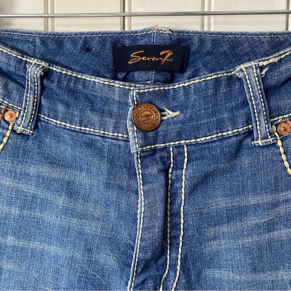 Seven7 Bootcut Mid-rise Jeans Size 14 Contrast Stitch - Picture 4 of 15